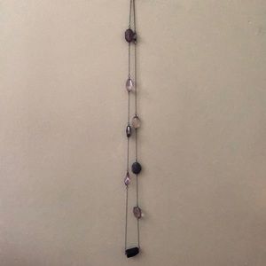 Express Black and Gray Long Necklace